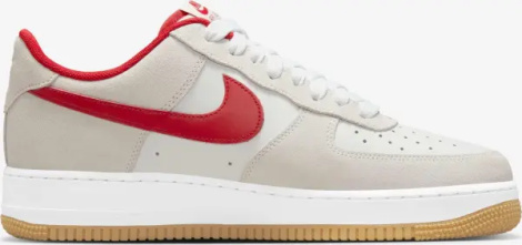 Кросівки Nike AIR FORCE 1 '07 LV8 бежево-червоні IB6388-101