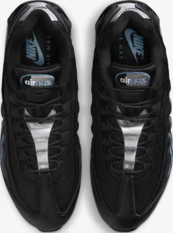 Кросівки Nike AIR MAX 95 "BIG BUBBLE" чорно-блакитно-сірі IB1667-004
