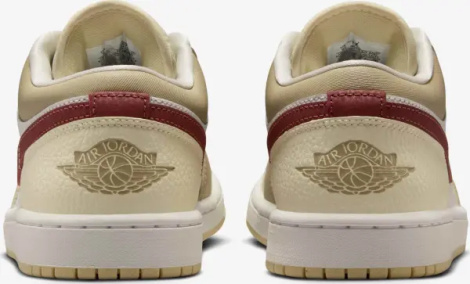 Кросівки жіночі Nike AIR JORDAN 1 LOW бежево-біло-бордові HV6530-100