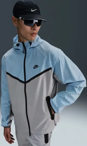 Ветровка Nike TECH WOVEN WINDRUNNER серо-голубая HV6514-012