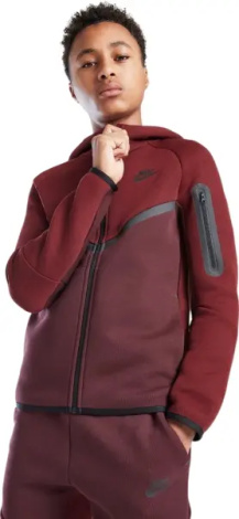 Толстовка підліткова Nike SPORTSWEAR TECH FLEECE бордова HV5867-653