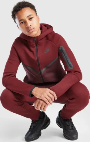 Толстовка підліткова Nike SPORTSWEAR TECH FLEECE бордова HV5867-653