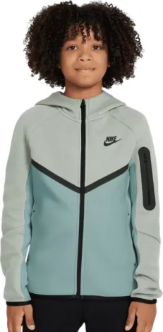Толстовка підліткова Nike SPORTSWEAR TECH FLEECE сіро-м'ятна HV5867-034