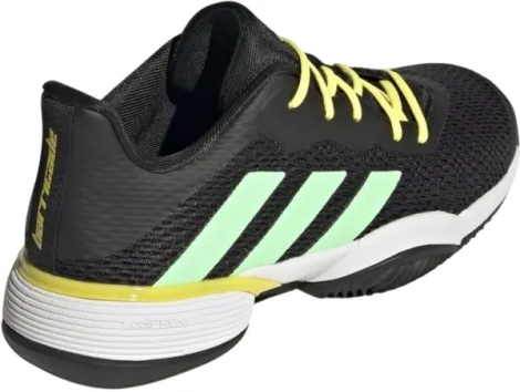 Кросівки тенісні дитячі Adidas BARRICADE CLAY чорно-жовто-салатові HR1028