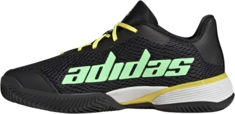 Кросівки тенісні дитячі Adidas BARRICADE CLAY чорно-жовто-салатові HR1028