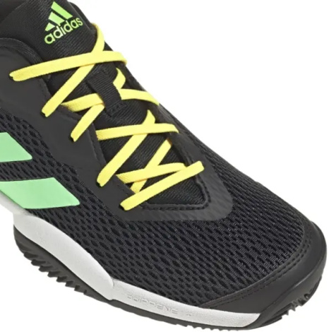 Кросівки тенісні дитячі Adidas BARRICADE CLAY чорно-жовто-салатові HR1028