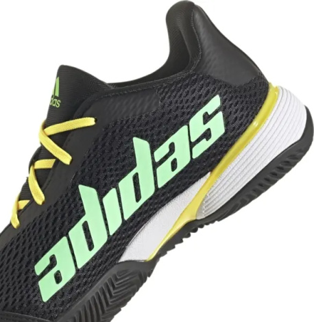 Кросівки тенісні дитячі Adidas BARRICADE CLAY чорно-жовто-салатові HR1028
