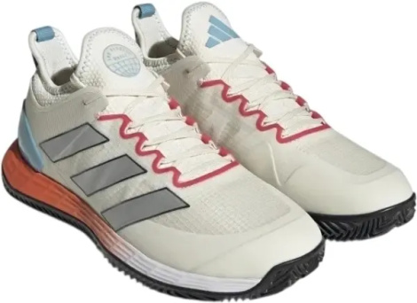 Кроссовки теннисные Adidas ADIZERO UBERSONIC 4 CLAY бежево-оранжево-голубые HQ5930