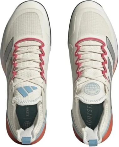 Кроссовки теннисные Adidas ADIZERO UBERSONIC 4 CLAY бежево-оранжево-голубые HQ5930