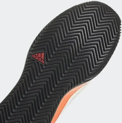Кроссовки теннисные Adidas ADIZERO UBERSONIC 4 CLAY бежево-оранжево-голубые HQ5930
