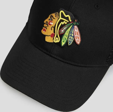 Кепка 47 Brand CHICAGO BLACKHAWKS BRANSON MESH черно-зеленая H-BRANS04CTP-BK