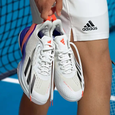 Кросівки тенісні Adidas ADIZERO CYBERSONIC біло-синьо-помаранчеві GY9634