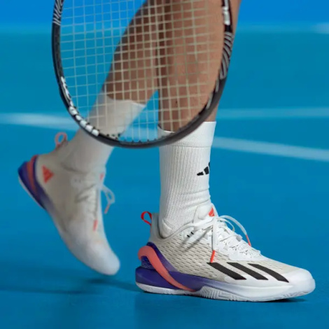 Кросівки тенісні Adidas ADIZERO CYBERSONIC біло-синьо-помаранчеві GY9634