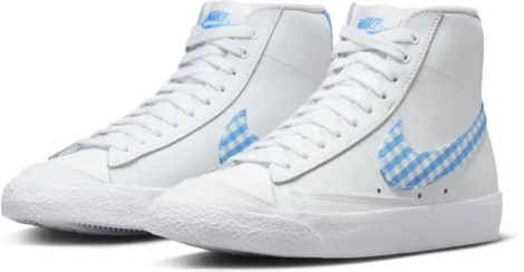 Кеды женские Nike BLAZER MID '77 бело-голубые FD9163-100