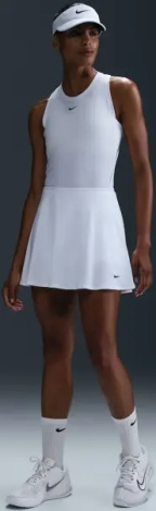 Спідниця для тенісу жіноча Nike VICTORY DRI-FIT FLOUNCY біла FD6528-100