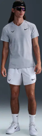 Футболка для тенісу Nike RAFA DRI-FIT ADV світло-сіра FD5409-058