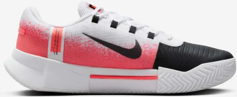Кросівки тенісні Nike ZOOM GP CHALLENGE 1 HARD біло-чорно-коралові FB3147-102