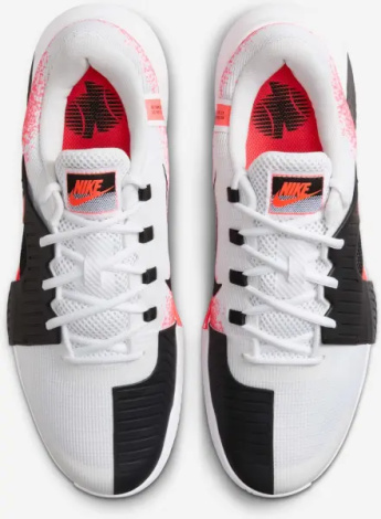 Кросівки тенісні Nike ZOOM GP CHALLENGE 1 HARD біло-чорно-коралові FB3147-102