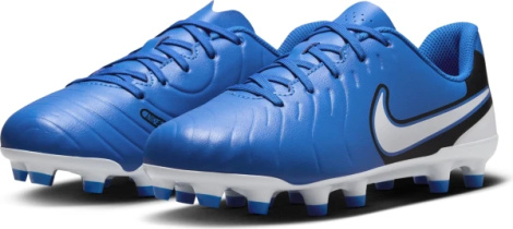 Бутсы детские Nike JR TIEMPO LEGEND 10 CLUB FG/MG сине-белые DV4352-400