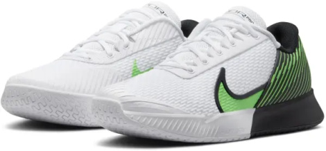 Кросівки тенісні Nike COURT AIR ZOOM VAPOR PRO 2 HARD біло-чорно-зелені DR6191-105