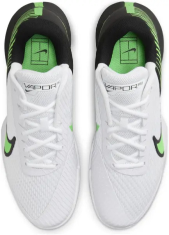 Кросівки тенісні Nike COURT AIR ZOOM VAPOR PRO 2 HARD біло-чорно-зелені DR6191-105