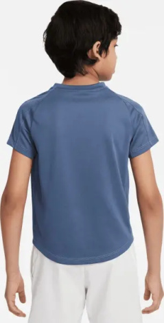 Футболка для тенісу підліткова Nike COURT DRI-FIT VICTORY синя CV7565-493