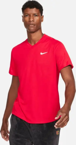 Футболка для тенісу Nike COURT DRI-FIT VICTORY червона CV2982-657