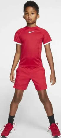 Футболка для тенісу підліткова Nike COURT CREW DRI-FIT червона CD6131-687