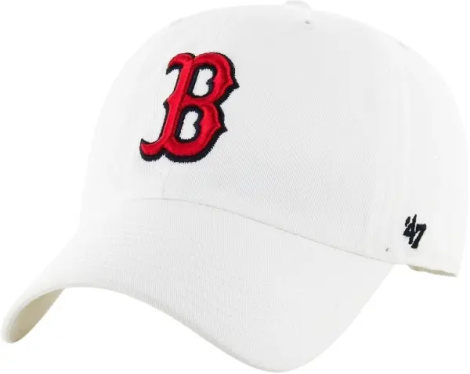 Кепка 47 Brand BOSTON RED SOX '47 CLEAN UP біло-червона B-RGW02GWS-WH