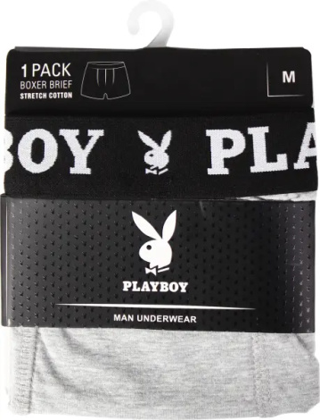 Труси (боксерки) Playboy ANNYA PLAYBOY BOXERSHORT сірі ANNYA-0203