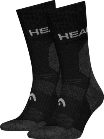Носки Head HIKING ALL CLIMATES CREW 2P черно-темно-серые (2 пары) 701229024-001