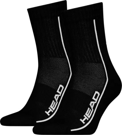 Носки Head ALL SPORTS PERFORMANCE SHORTCREW 2P черные (2 пары) 701229021-001