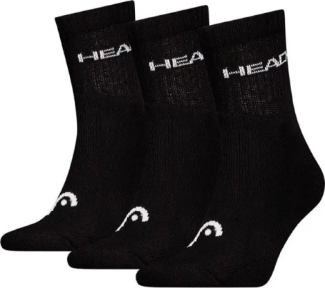 Носки Head ELEMENTS ALL SPORTS SHORT CREW 3P черные (3 пары) 701229009-001