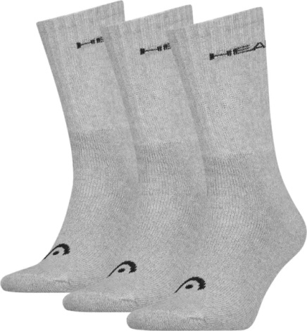 Носки Head ELEMENTS ALL SPORTS CREW 3P серые (3 пары) 701229008-004