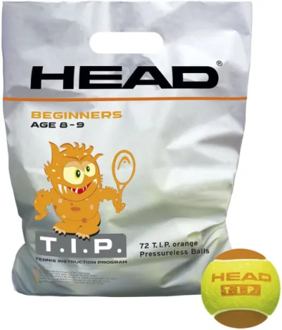 Мяч для тенниса детский Head TIP ORANGE желто-оранжевый (поштучно) 578270-1