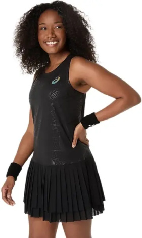 Платье для тенниса женское Asics MATCH DRESS NIGHT ENERGY черное 2042A386-001