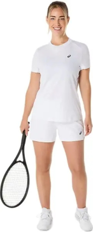 Футболка для тенниса женская Asics COURT SS TOP белая 2042A371-100