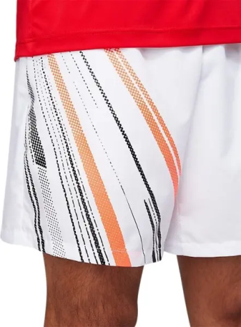 Шорти для тенісу Asics COURT GRAPHIC SHORT біло-оранжево-чорні 2041A175-100