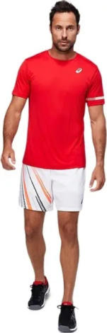 Шорти для тенісу Asics COURT GRAPHIC SHORT біло-оранжево-чорні 2041A175-100
