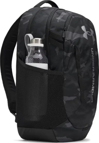 Рюкзак Under Armour HUSTLE 6.0 BACKPACK черно-серый камуфляж 1384672-007