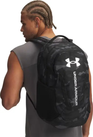 Рюкзак Under Armour HUSTLE 6.0 BACKPACK черно-серый камуфляж 1384672-007
