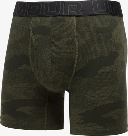 Труси (боксерки) Under Armour PERFORMANCE COTTON 6IN 3-PACK PRINTED BOXERJOCK камуфляжні, хакі, чорні (3 штуки) 1383890-392