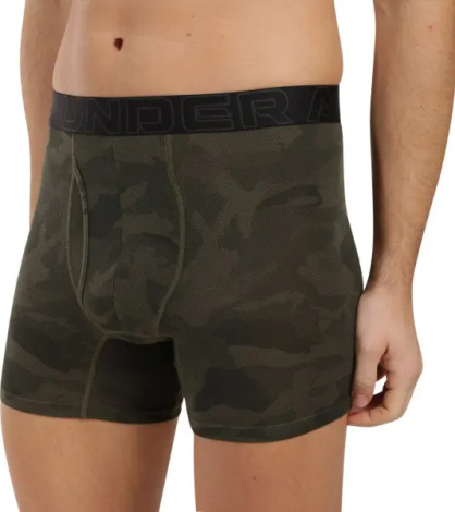 Труси (боксерки) Under Armour PERFORMANCE COTTON 6IN 3-PACK PRINTED BOXERJOCK камуфляжні, хакі, чорні (3 штуки) 1383890-392