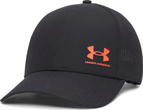 Кепка Under Armour MEN'S ISO-CHILL ARMOURVENT ADJUSTABLE CAP черно-оранжевая 1383440-003