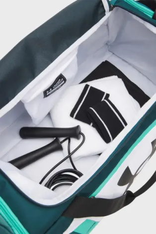 Сумка спортивна Under Armour UNDENIABLE 5.0 DUFFLE SM темно-зелено-біла 1369222-100