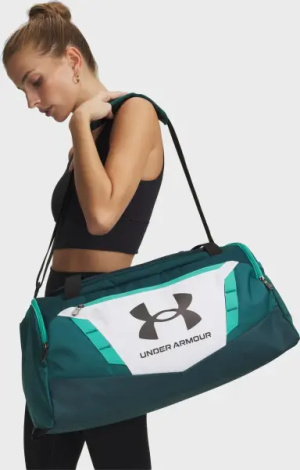 Сумка спортивна Under Armour UNDENIABLE 5.0 DUFFLE SM темно-зелено-біла 1369222-100