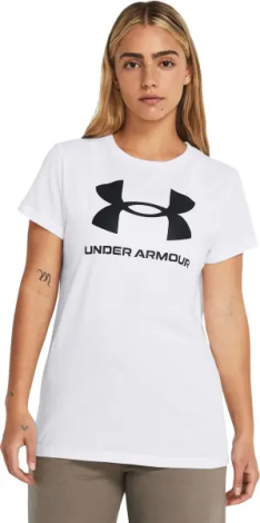 Футболка женская Under Armour RIVAL LOGO белая 1356305-111