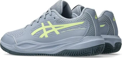 Кросівки тенісні дитячі Asics GEL-RESOLUTION X CLAY сіро-лимонні 1044A080-402