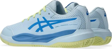 Кросівки тенісні дитячі Asics GEL-RESOLUTION X CLAY блакитно-синьо-лимонні 1044A080-401