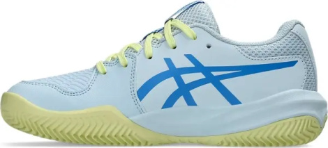 Кросівки тенісні дитячі Asics GEL-RESOLUTION X CLAY блакитно-синьо-лимонні 1044A080-401